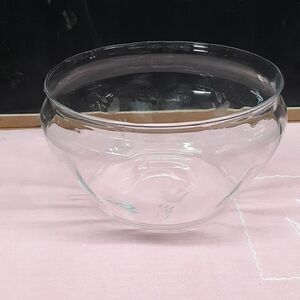 Princess House Crystal 9" Salad Punch Bowl Heritage Beveled Etched